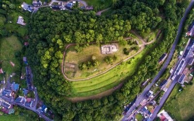 Les ruines du château ducal de Gavray, Gavray, Manche, Basse-Normandie